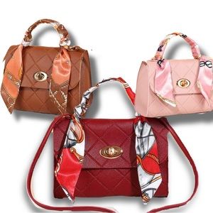 ✨NWT🔥1 PC Hand/Shoulder Bags w/ Twilly👜